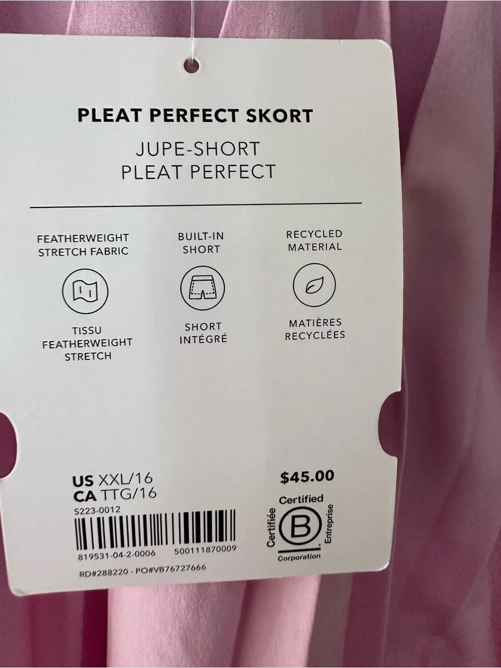 Athleta Girl Pink Skirt